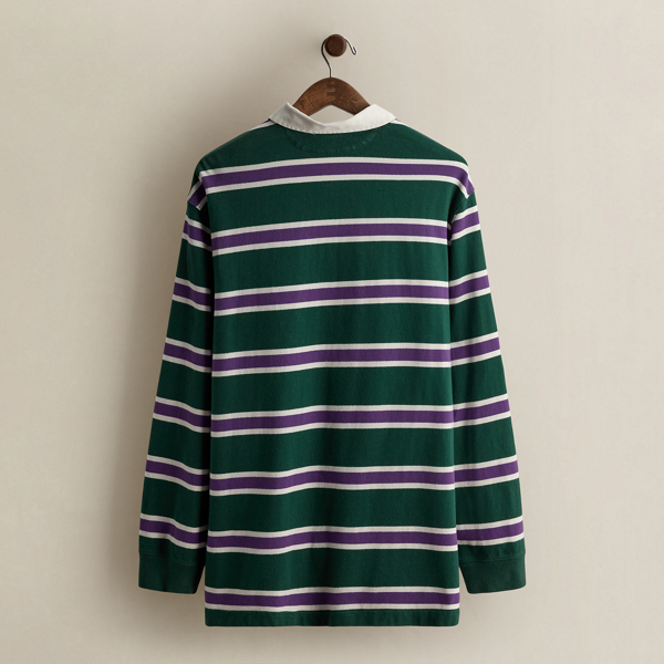 Vintage Striped Rugby Shirt - Size XL