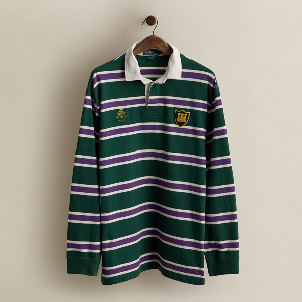 Vintage Striped Rugby Shirt - Size XL