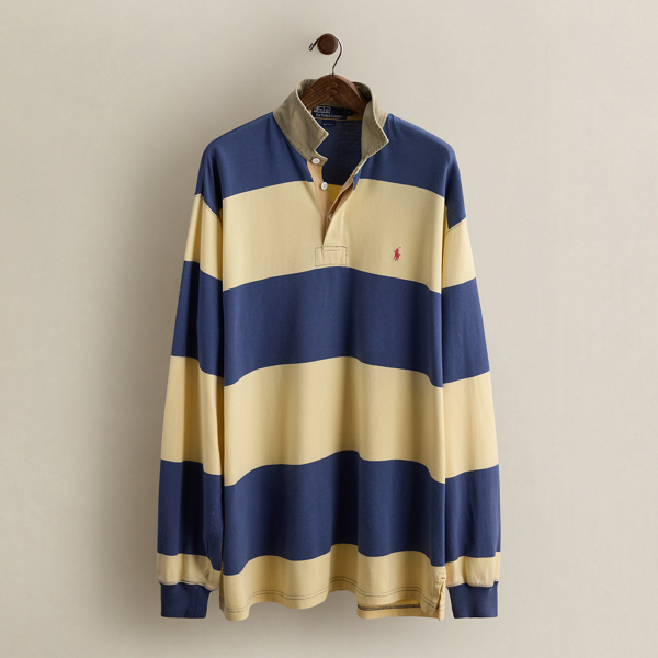 Vintage Striped Rugby Shirt - Size XL