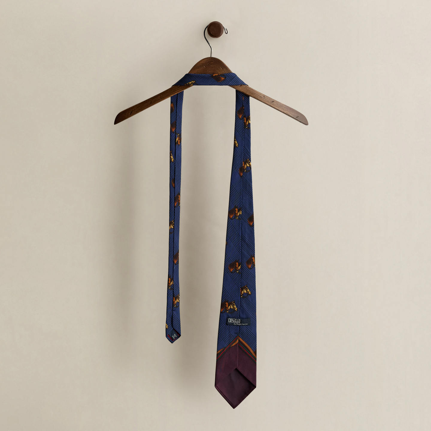 Мужские галстуки Ralph Lauren Vintage Equestrian-Print Silk Tie, цвет: Разноцветный — фото 1