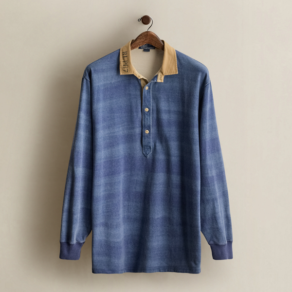Vintage Marled Rugby Shirt - Size XL