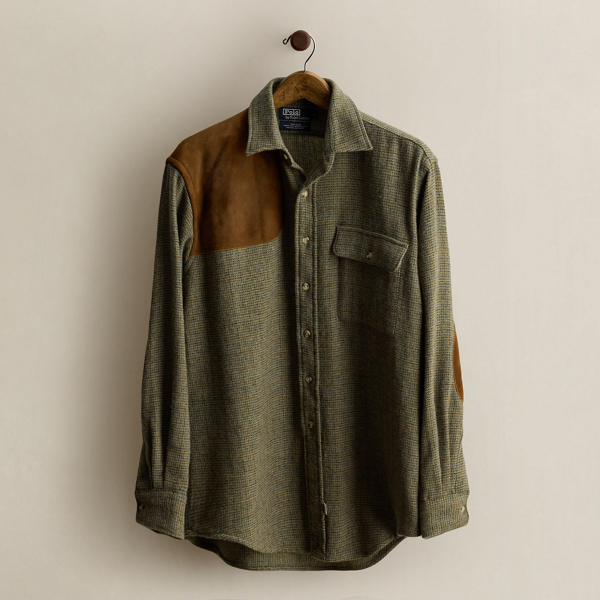 Vintage Wool Tweed Shirt - Size L