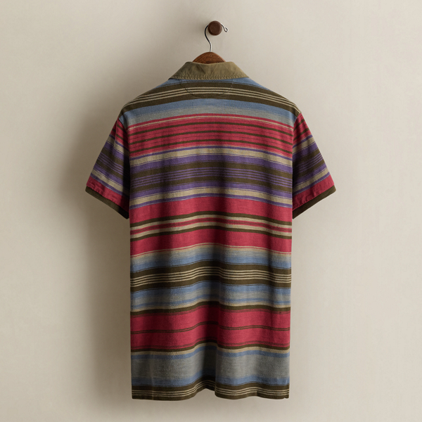 Vintage Striped Polo Shirt - Size L
