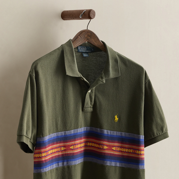 2003 Striped Polo Shirt - Size L