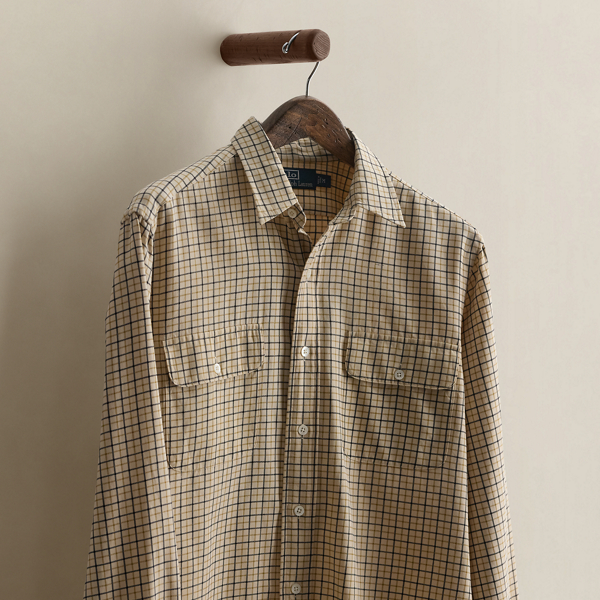 2008 Equestrian-Print Workshirt - Size M