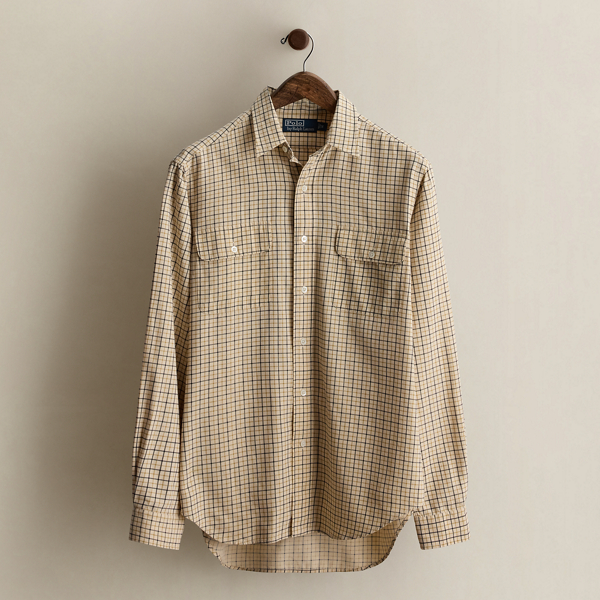2008 Equestrian-Print Workshirt - Size M