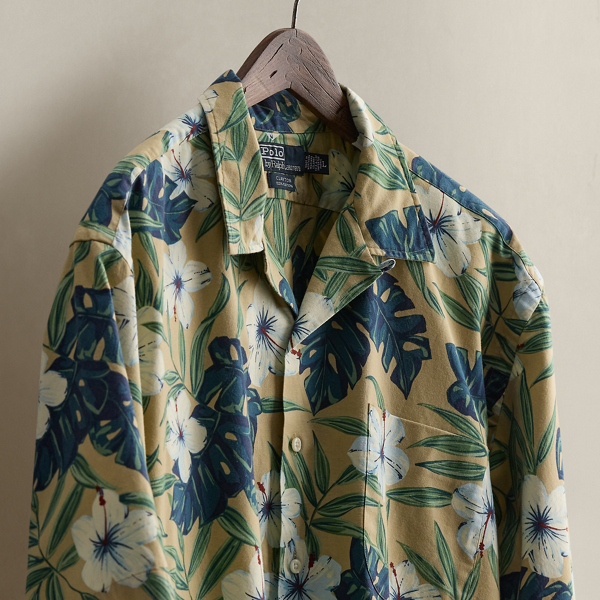 c. 1999 Floral-Print Camp Shirt - Size L