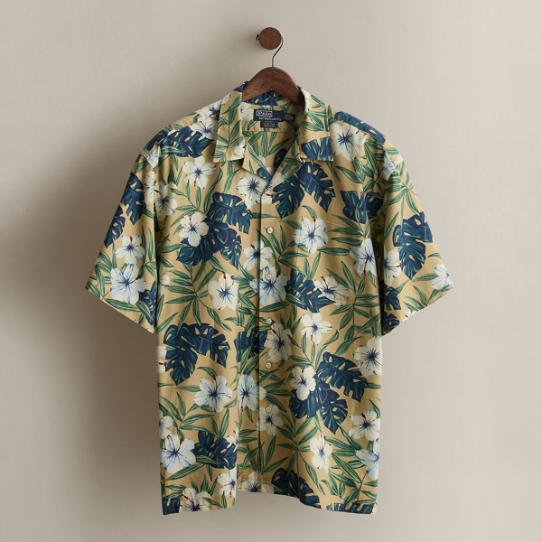 c. 1999 Floral-Print Camp Shirt - Size L