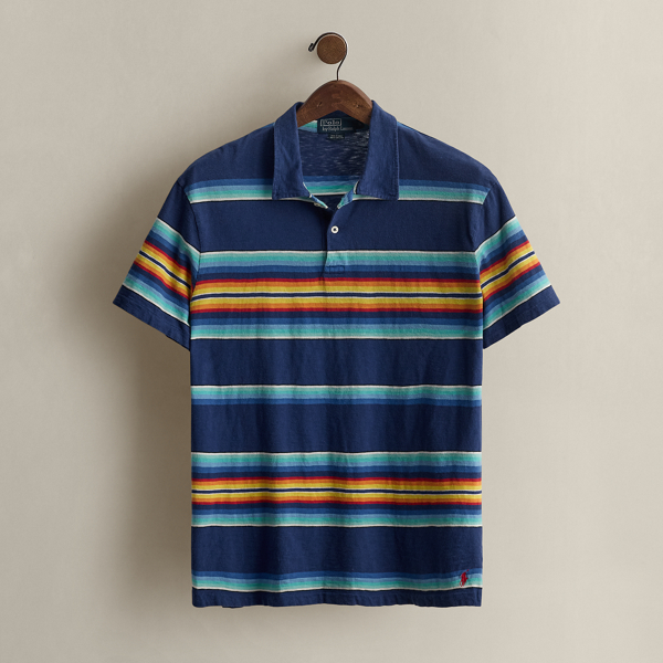 c. 2000 Striped Polo Shirt - Size L Ralph Lauren Vintage 1