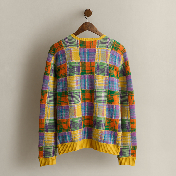 2005 Plaid Patchwork Sweater - Size L