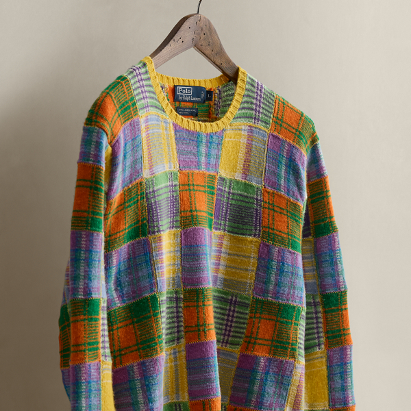 2005 Plaid Patchwork Sweater - Size L