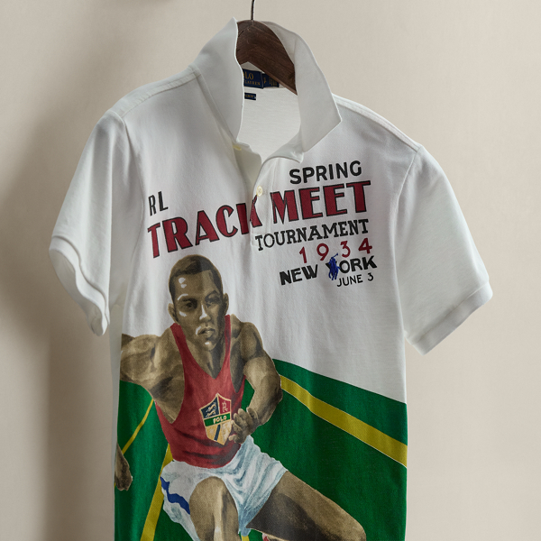 2019 Hurdler-Print Polo Shirt - Size S
