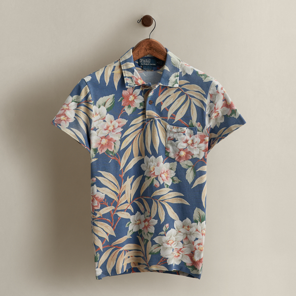 Aloha@Hawaiiワンピース✴︎POLO ✴︎RALPHLAUREN 1989 Tennis-Print Polo Shirt - Size L