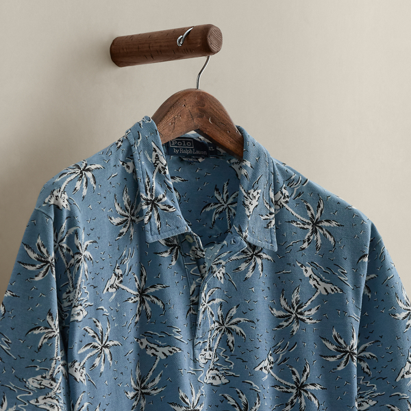 2000 Tropical-Print Polo Shirt