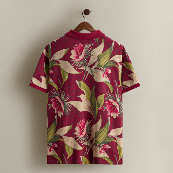 2011 Floral-Print Polo Shirt - Size XXL