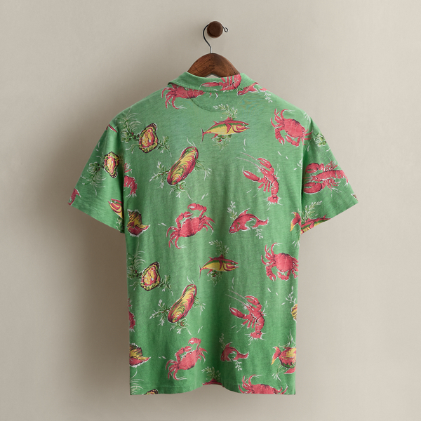 2015 Crab-Print Polo Shirt - Size L
