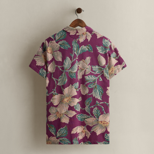 2011 Floral-Print Polo Shirt