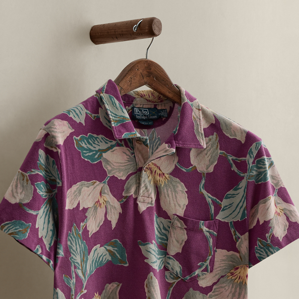 2011 Floral-Print Polo Shirt