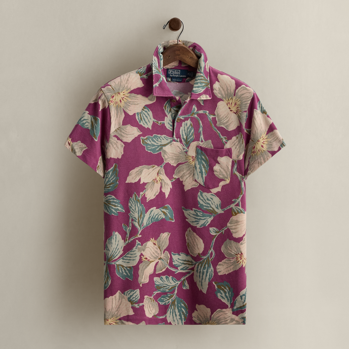 2011 Floral-Print Polo Shirt - Size M