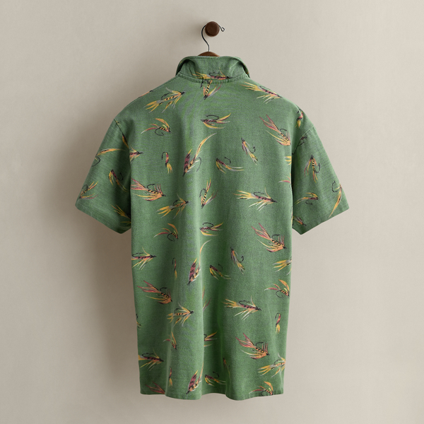1993 Fish-Lure Print Polo Shirt - Size L