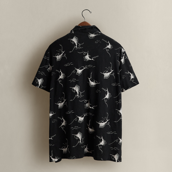 2015 Sailfish-Print Polo Shirt - Size XL