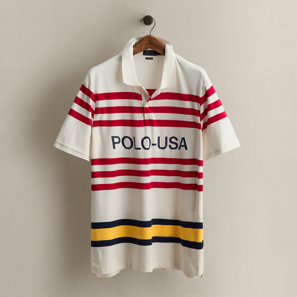 2018 Logo Striped Polo Shirt - Size XL
