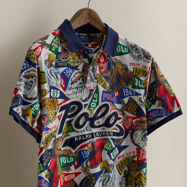 2019 Collage-Print Polo Shirt