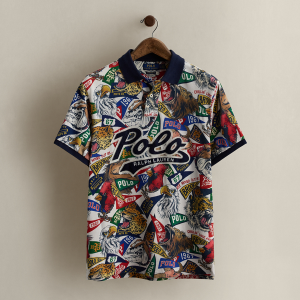 2019 Collage-Print Polo Shirt