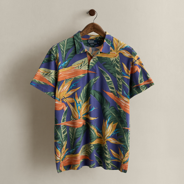 2010 Floral-Print Polo Shirt