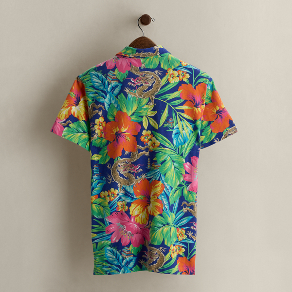 2015 Floral-Print Polo Shirt - Size M