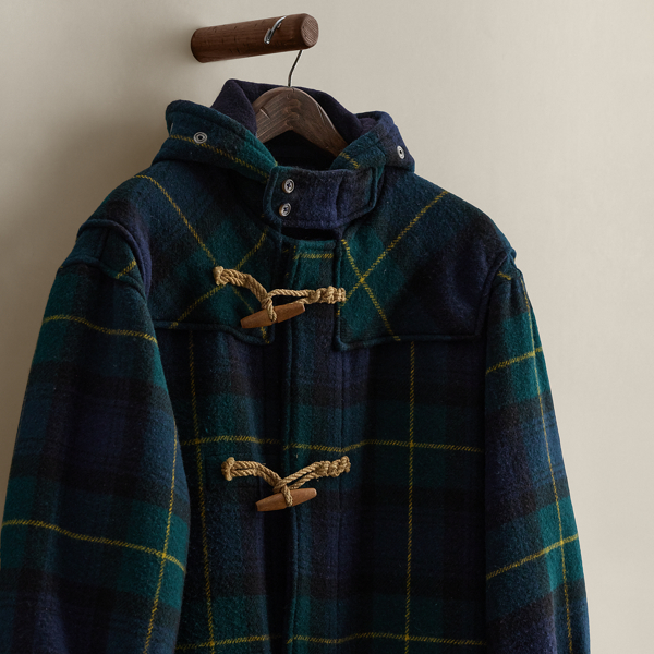 1992 Plaid Duffel Coat - Size M