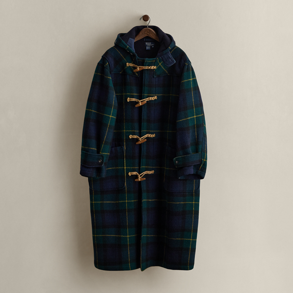 1992 Plaid Duffel Coat - Size M