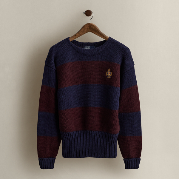 1987 Polo Crest Wool Sweater - Size M