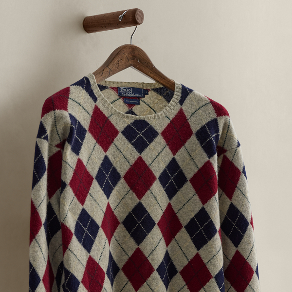 1995 Argyle Wool Sweater - Size L