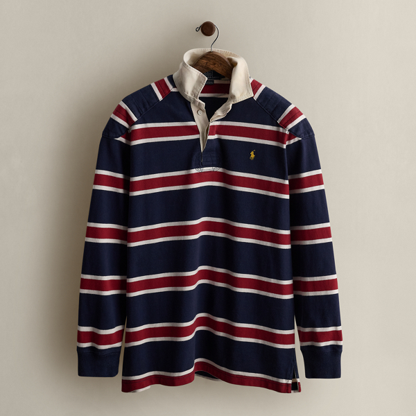 Vintage Striped Rugby Shirt - Size M Ralph Lauren Vintage 1