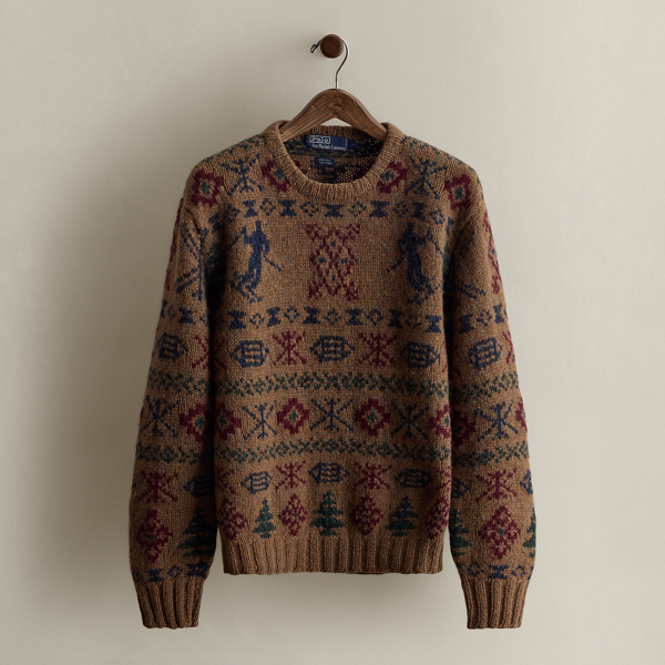 1985 Hand-Knit Skier Sweater - Size L