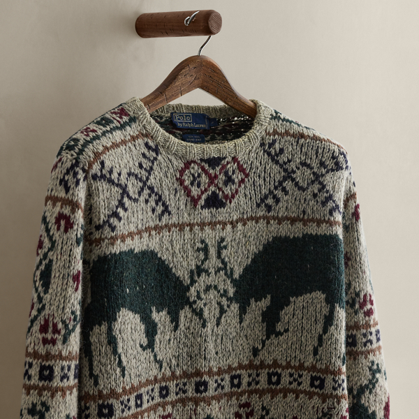 c. 1984 Hand-Knit Wool Sweater