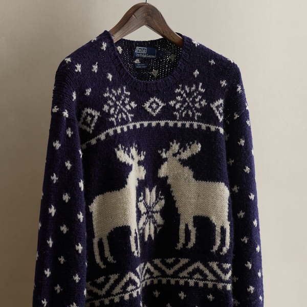 1993 Hand-Knit Wool Sweater - Size L