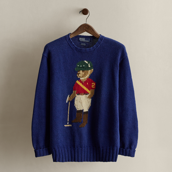 2002 Hand-Knit Bear Sweater - Size S
