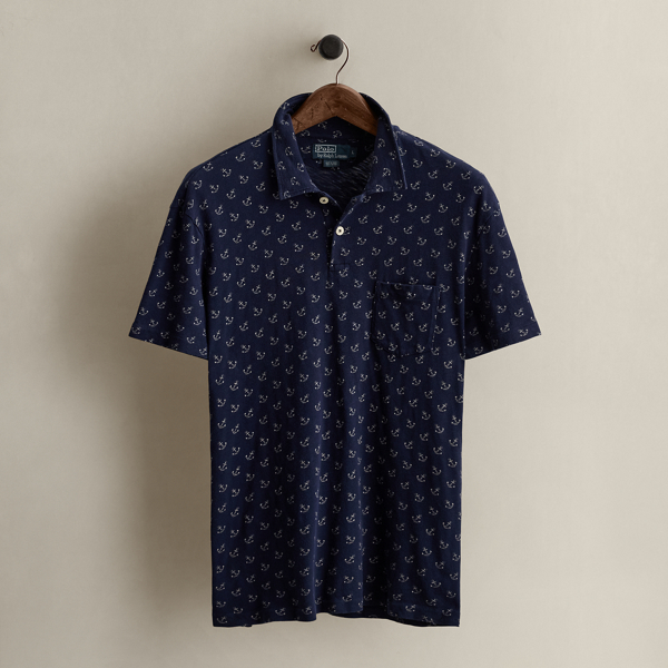 2003 Anchor-Print Polo Shirt - Size L