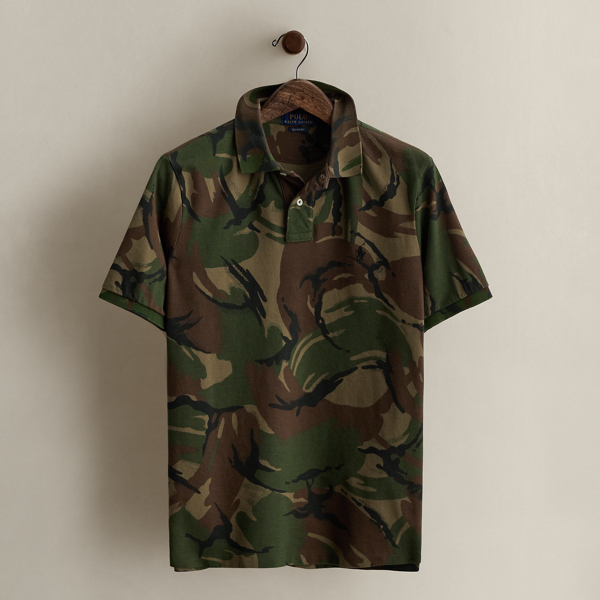 【POLO RALPH LAUREN】CUSTOM SLIM FIT CAMO MESHポロシャツ Classic Fit Palm-Camo Mesh Polo Shirt