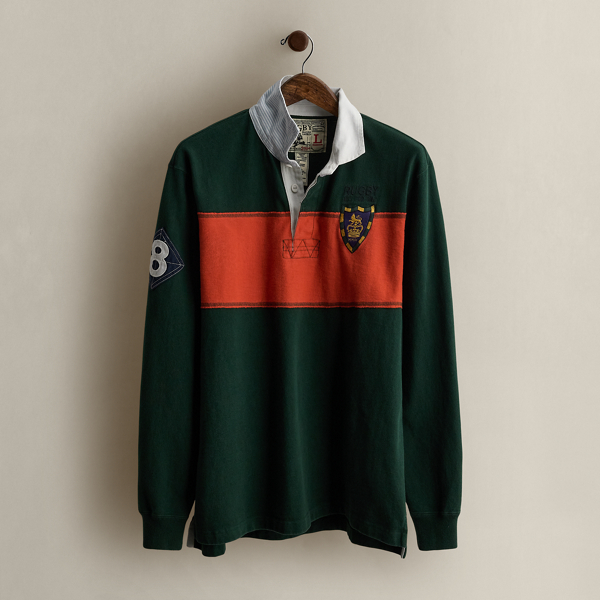 c. 2004 Crest Rugby Shirt - Size L Ralph Lauren Vintage 1