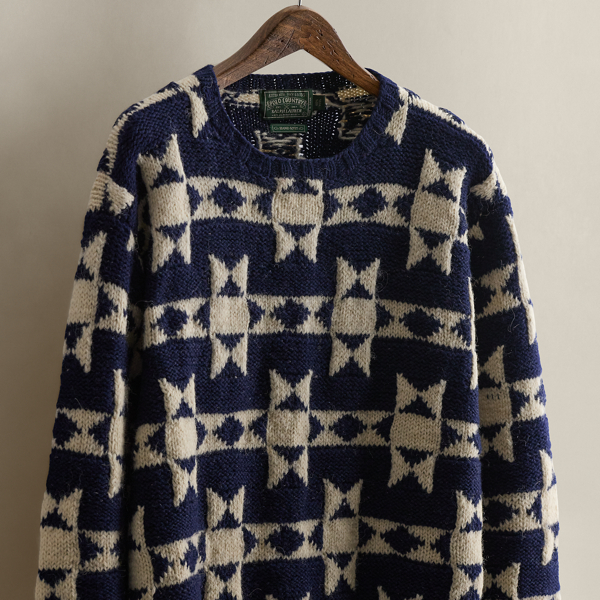 1996 Hand-Knit Wool Sweater - Size M