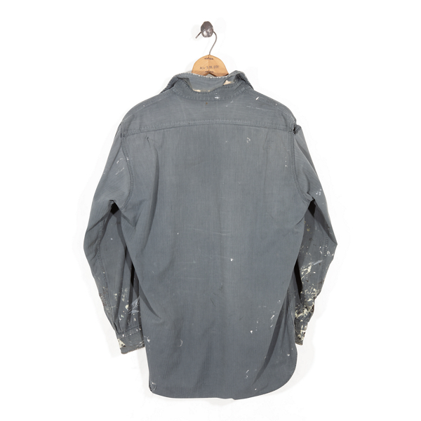 1940s Herringbone Twill Shirt - Size L