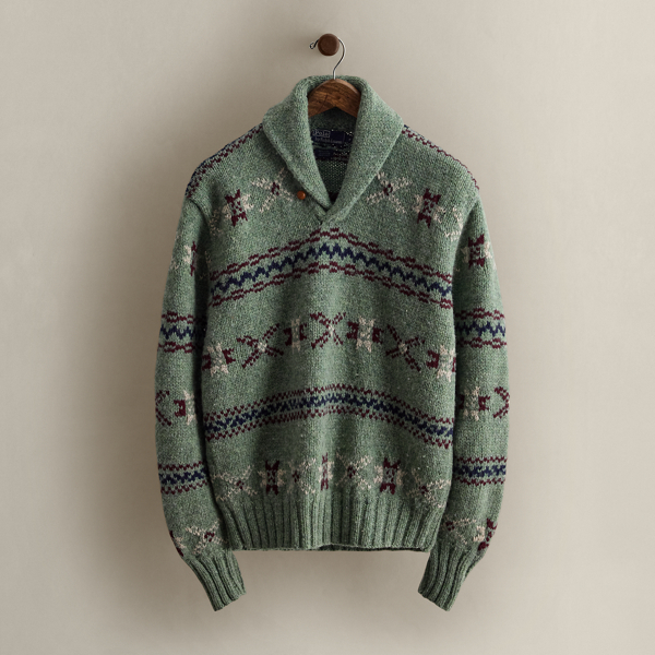 1992 Hand-Knit Bear Sweater - Size L