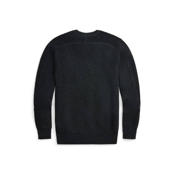 Waffle-Knit Cotton-Wool Sweater