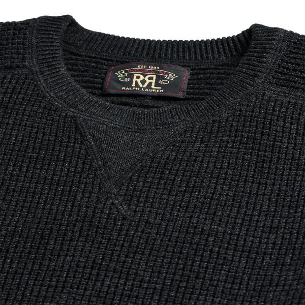 Rosen Kreuz VINTAGE WAFFLE KNIT ブラック Rosen Kreuz】VINTAGE WAFFLE KNIT | OUR BRAND,Rosen Kreuz