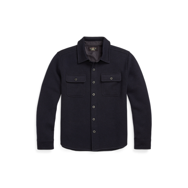 Birdseye Jacquard Wool Workshirt Sweater