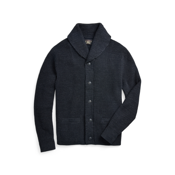 Men's cotton shawl collar cardigan hotsell