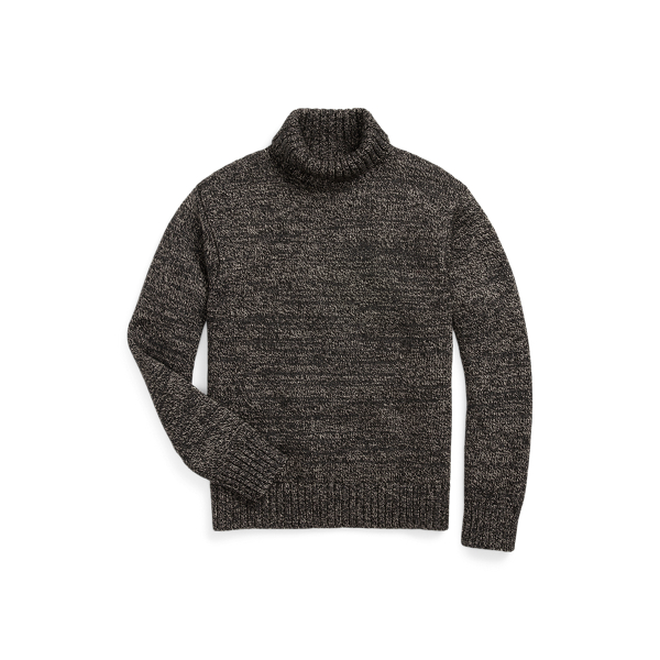 Marled Wool-Blend Turtleneck Sweater